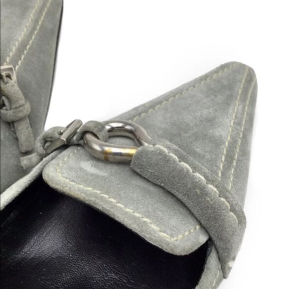 Prada Gray Suede Kitten Heels Size 6 - Picture 8 of 8